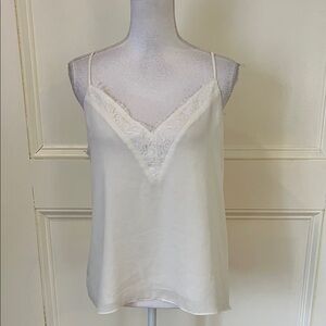 Socialite Ivory Lace Trim Camisole